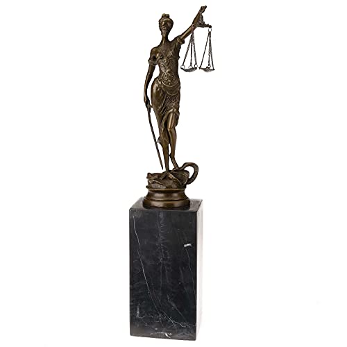 aubaho Bronzeskulptur Justitia Justizia Bronze Figur Skulptur 34cm