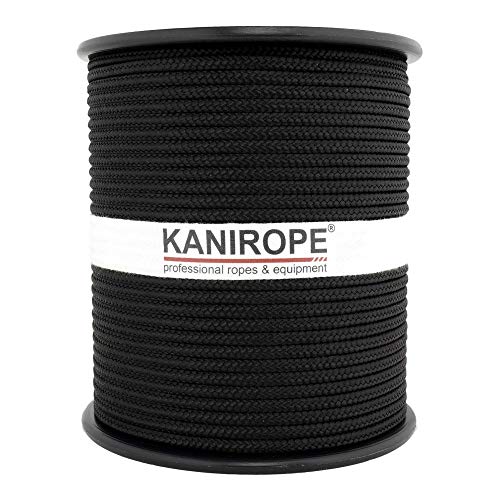 Kanirope® PP Seil Polypropylenseil MULTIBRAID 5mm 300m Farbe Schwarz (1811) 16x geflochten