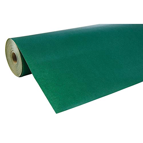 Clairefontaine 507274C Rolle Geschenkpapier (250 x 0,7 m, spezielle Breite, Kraftpapier, strapazierfähig) 1 Stück grün