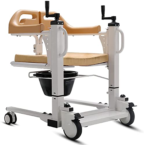 5 in 1 Patientenlift Rollstuhl für Zuhause Patienten Transfer Lifter mit 180° Split Sitz und Töpfchen Transport Rollstuhl für ältere Menschen