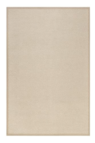 wecon home Moderner Esprit Kurzflor Wende-Teppich für Wohnzimmer, Schlafzimmer und Kinderzimmer - Paulsen (70 x 140 cm, beige)