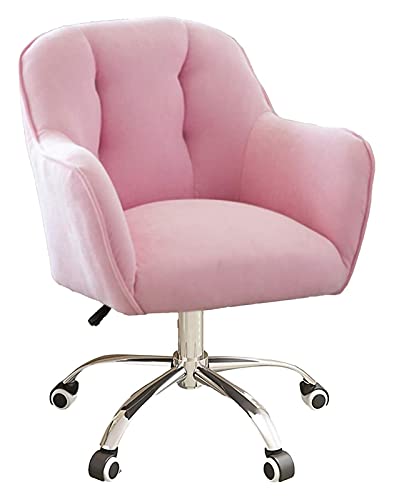 GttuiT Drehbarer Büro-Schreibtischstuhl, Dickes Kissenpolster, flexibel, Verstellbarer drehbarer Rollstuhl, ergonomischer Stuhl für Erwachsene und Kinder. Stuhl (Farbe: Rosa) erforderlich. Bequemer