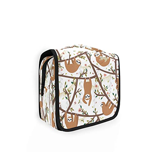 Kulturtasche zum Aufhängen mit Faultier-Motiv, Reise-Kosmetiktasche für Damen und Herren, multifunktional, mit Haken, tragbar, mit Reißverschluss