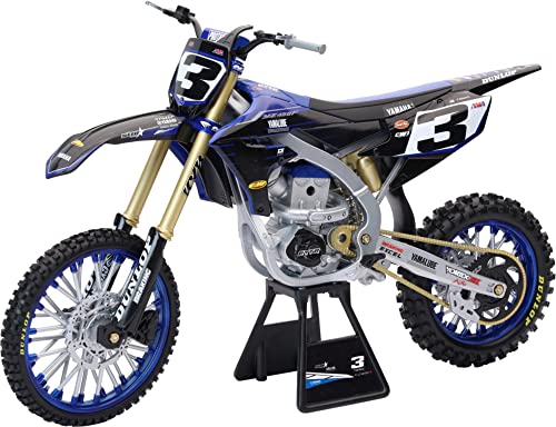 New Ray - Miniatur-Motorrad aus der Kollektion – Motocross Yamaha YZF 450 Star Racing E. Tomac Nr. 3 – reduziertes Modell aus druckgegossenem Metall – Spiele und Spielzeug für Klein und Alt – ab 3