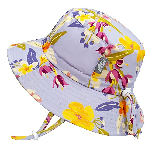 Jan & Jul Adjustable Infant Swim Sun-Hat UPF 50 Aqua-Dry (S: 0-6 Months, Tropical Bloom)