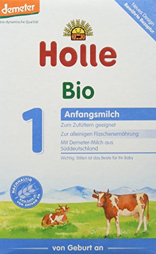 6 x HOLLE Bio Säuglings Milchnahrung 1 - 6 x 400 g Pulver - Vorteilspaket