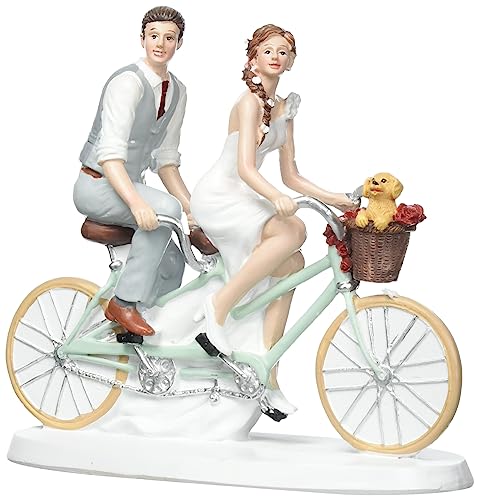 Dekora - Radelndes Brautpaar Figur für Hochzeitstorte, 18 cm