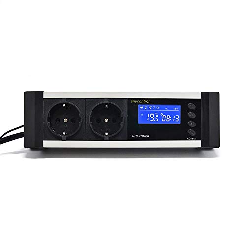 OCS.tec Digitaler Thermostat Thermoregler Temperaturregler Timer Alarm Heizen/Kühlen Tag-/Nachtmodus Reptilien Terrarium TMT-200 Pro TX2