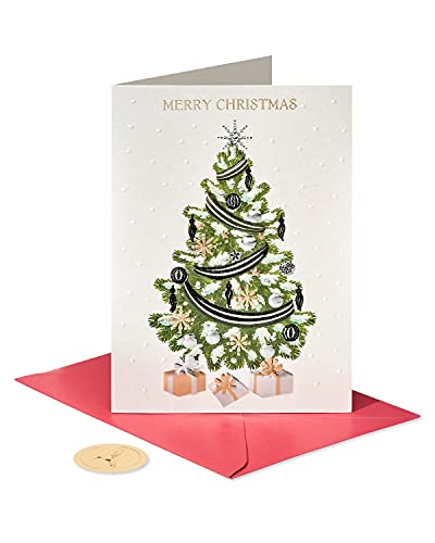 Papyrus Weihnachtskarten, Weihnachtsbaum und Geschenke, 12 Stück