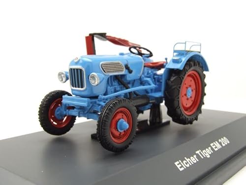 Schuco kompatibel mit Eicher Tiger EM 200 Traktor mit Mähwerk blau Modellauto 1:43