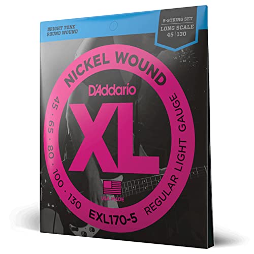 D'Addario EXL170-5 Saitensatz für 5-Saiter E-Bass 045' - 130'