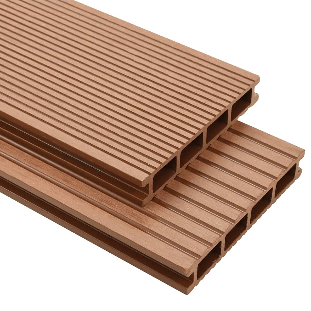 vidaXL WPC Terrassendielen 35m² 25mm 4m Komplettbausatz Komplettset Holz Diele