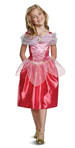 Disguise Disney Offizielles Classic Aurora Kostüm Kinder, Dornröschen Kleid Für Mädchen, Größe S