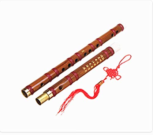 VIDOO Chinesischer Bambus Holzbläser Flöte C E F G Schlüssel Professionelle Musikinstrumente-E