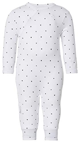 Noppies Baby-Unisex U Playsuit Jrsy Lou AOP Strampler, Weiß (White C001), (Herstellergröße: 74)