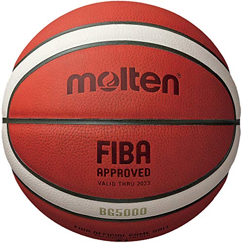 Molten BG-Serie Basketball, Leder, FIBA-genehmigt, BG5000, Größe 7, zweifarbig (B7G5000)