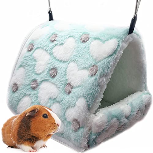 LeerKing Fleece Pet Cage Hängematte für Kleintiere Hanging House Bed Ratte Frettchen Chinchillas Totoro Hamster Meerschweinchen Winter warm Bunkbed Ruhe Spielen