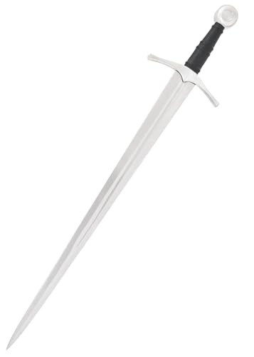 Mittelalterlicher Einhänder Schwert aus Metall - geschmiedet -Gesamtlänge 90 cm - Dekoschwert Normannen Schwert Eisen für Erwachsene