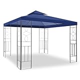 habeig WASSERDICHTER Pavillon Romantika 3x3m Metall inkl. Dach Festzelt wasserfest Partyzelt (Blau)