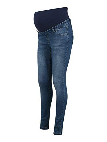 bellybutton Maternity Damen Jeans Slim mit Überbauchbund Umstandsjeans, Blau (Dark 0012), 44