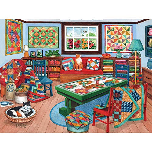 Bits and Pieces - 500 Teile Puzzle für Erwachsene, 45,7 x 61 cm, Quilting Room – 500 Teile Puzzle für Zuhause von Parker Fulton