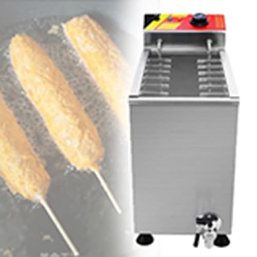 DOZPAL Kommerzielle Fritteuse, automatische Käse-Hot-Dog-Wurst-Grill-Herd-Sticks-Bratmaschine für Restaurant, Heimküche, Snackbar
