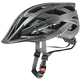 uvex i-vo cc - leichter Allround-Helm für Damen und Herren - individuelle Größenanpassung - erweiterbar mit LED-Licht - black-smoke matt - 56-60 cm