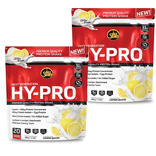 All stars Hy-Pro 85 Beutel Doppelpack (2 x 500 g) Lemon-Quark, 1er Pack (1 x 1 kg)