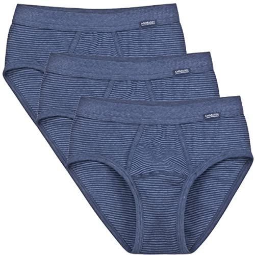 AMMANN - Jeans - Slip Unterhose mit Eingriff - 3er Pack (9 Blau)