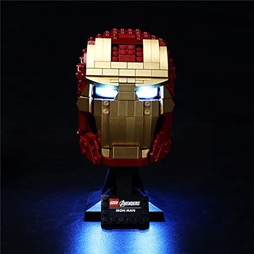 LED Beleuchtungsset für Lego 76165 Iron Man Helm Modell, Licht Set Kompatibel Mit Lego 76165 Super Heroes Marvel Iron Mans Helm Bausteinen Modell(Nicht Enthalten Modell)