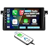 9 Zoll Android 10 Quad Core Autoradio Doppel Din Radio mit Navi für BMW E46 M3 Rover 75 MG ZT Sedan Unterstützung AHD Rückfahrkamera GPS Navi Radio Audio Video Bluetooth AM PM WIFI SWC DSP DAB+, 2+80G