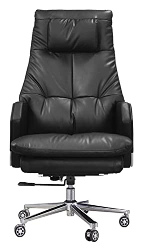 Boss Chair Computerstuhl mit hoher Rückenlehne, Lederpolsterung, Sitzlift, Drehstuhl, Arbeitsstuhl, Stuhl (Farbe: Schwarz, Größe: Einheitsgröße), bequemer Jahrestag Vision