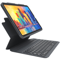 ZAGG Pro Keys - Tastatur und Foliohülle - hintergrundbeleuchtet - Bluetooth - QWERTZ - Deutsch - Schwarz/Grau Tastatur, Schwarz/Grau Gehäuse - für Apple 10.9 iPad Air (4. Generation)