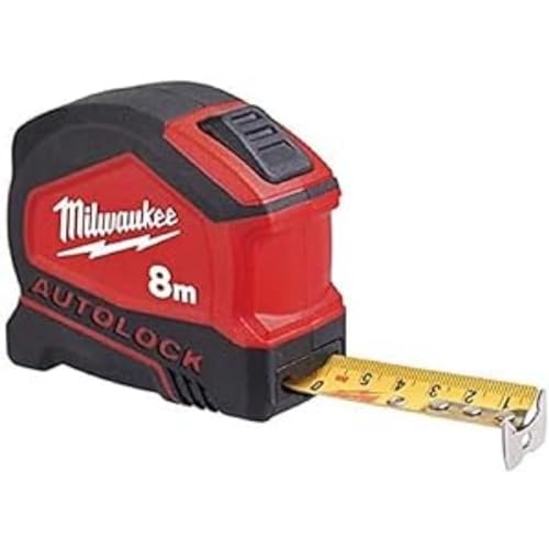 Milwaukee 4932464666 932464666 Autolock-Maßband, 8 m (Breite 25 mm), Multicolor