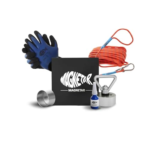 Magnetar - Vismagneet Set voor Kinderen - 280kg Magneet - Pakket inclusief Touw, Handschoenen, Beschermhoes & Borglijm - Perfecte Kit voor Magneetvissen…