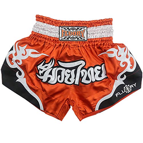 FLUORY Muay Thai Shorts, reißfeste Boxshorts MMA Kampf Kick Kleidung für Männer Frauen Kinder Kampfkunst Training Grappling