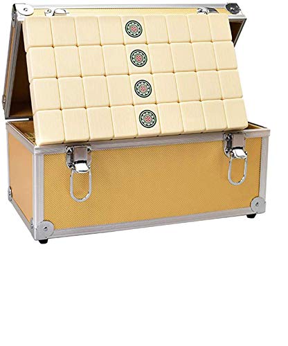 Mahjong-Set-Box, komplettes Zubehör, Produktion, eine Vielzahl von Stilen, Majong-Set Mah Jong Mah Jongg-Sets Majiang (Bluec XL) (Beigec X)