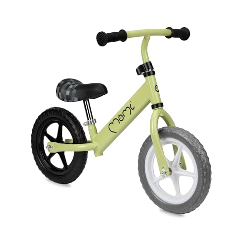 Momi Fleet Kinderlaufrad für Mädchen und Jungen ab 3 Jahren (max. Körpergewicht 25 kg), Laufrad mit leichtem Metallrahmen 2,35 kg, Sattelhöhe verstellbar, pannensichere Eva-Räder 12‘‘.