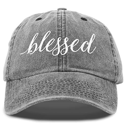 DALIX Damen Baseballkappe Blessed Soft Cotton Dad Hat - Schwarz - Einstellbar
