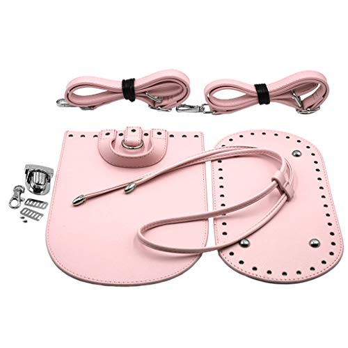 joyMerit 7er/Set Einlegeboden Taschenboden Taschenseiten, Taschenriemen, Schnallen Taschenzubehör für Handtaschen Handwerk - Rosa