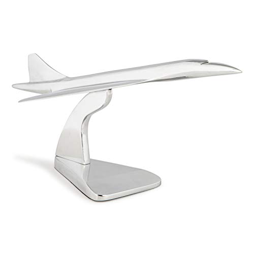 Authentic Models | Modellflugzeug Concorde AP112 | Silber | Schönes Dekoration Flugzeugmodell | 17,5 x 46 x 21 cm