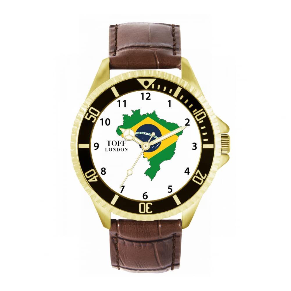 Toff London Brasilien-Flaggen-Uhr