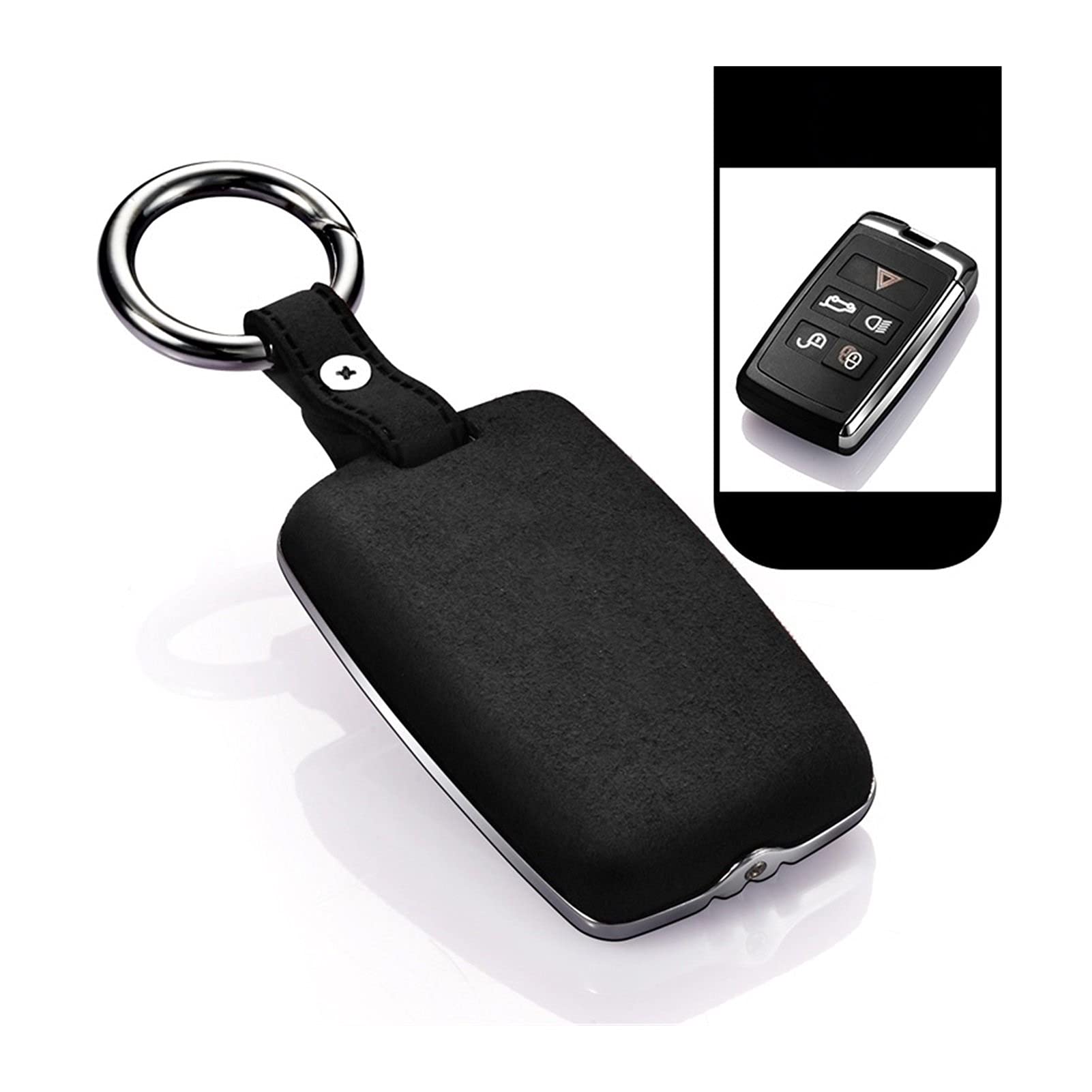 ZLLD Autoschlüssel Schlüssel Hülle Schlüsselanhänger Tragbare Mode Echtes Leder Auto Key Case Abdecktasche Für Land Rover Range Rover Sport Evoque Velar Discovery 5 Auto Schlüssel (Farbe : C)