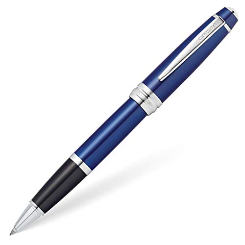 Cross Bailey Rollerball Selectip Pen (Strichstärke M, in Premium Geschenkbox) blau-lack chromplattiert