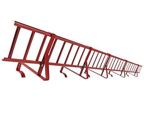 Komplettes SCHNEEFANGGITTER Set 3,00 m Lang, Schneefang, Gitterhöhe 15 und 20 cm (20 cm, Rot)