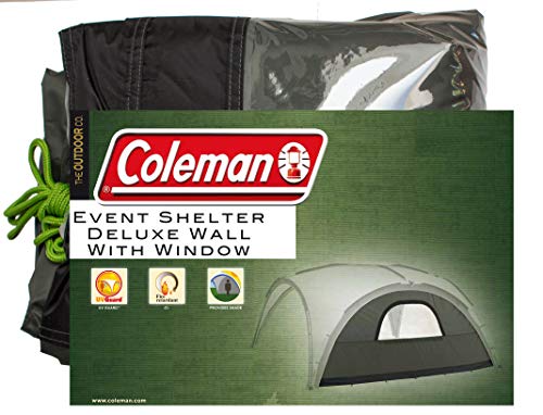 Seitenwand für Coleman Event Shelter Deluxe, 1 Pavillon Seitenteil mit Fenster, Seitenplane, dient auch als Sonnenschutz, Wasserabweisend, Grün