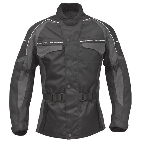 Roleff Racewear Motorradjacke Reno RO 70i, Schwarz/Rot, Größe XXXL