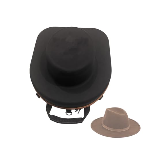 itrimaka Cowboy-Hut-Box für Reisen | Bruchsicherer Cowboyhut-Tragekoffer | Hutaufbewahrung, Hut-Reiseetui, Reise-Hut-Organizer für die meisten Cowboy-Hüte, ausgestattet mit einem Tragegriff