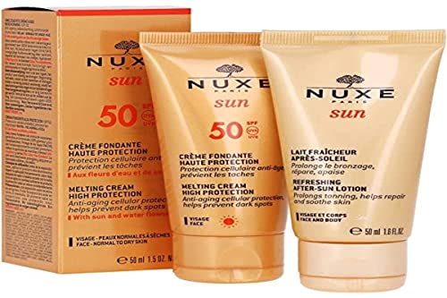 Nuxe Sun Pack Creme Fondant Hohe Schutz Spf50 Milchfrische Post Solar 50ml, No Color, 50 ml (2er