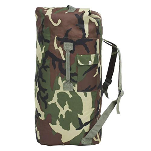 Festnight 85 L Seesack Reisetasche Army Style Reisegepäck Rucksack Funktion Sporttasche Beschichtetes Oxford-Gewebe 30 x 30 x 90 cm